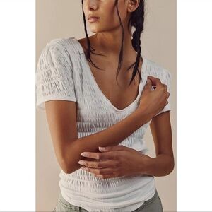FREE PEOPLE Sugar Cube Tee / Optic White